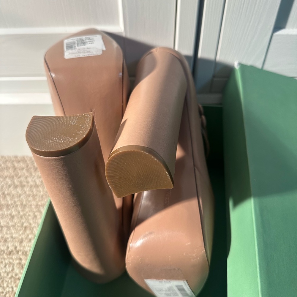 ANDREA FENZI Nude Platform Pumps - Picture 13 of 15